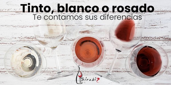 ¿Cuál es la diferencia entre vino tinto, blanco y rosado?