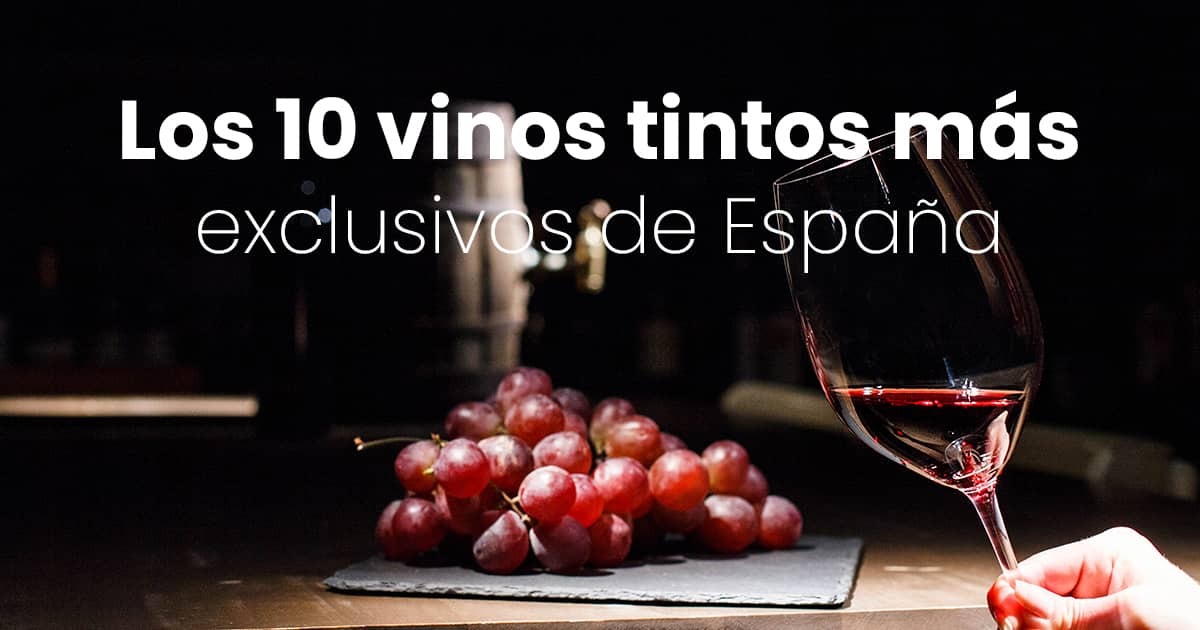 Los 10 vinos tintos más exclusivos de España